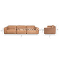 Solae Canyon Tan Leather Sofa